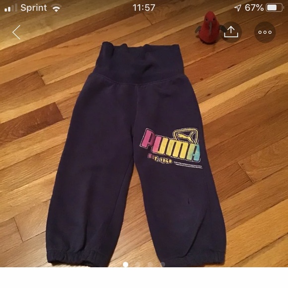 Puma sweat pants girls size 5 - Picture 1 of 4